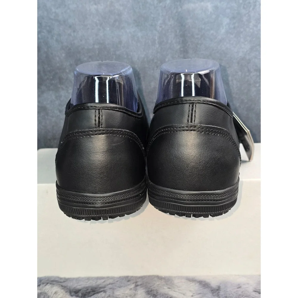 NWT SafeTstep Work Shoes Black Slip Resistant Comfort Leather Mens Size 12